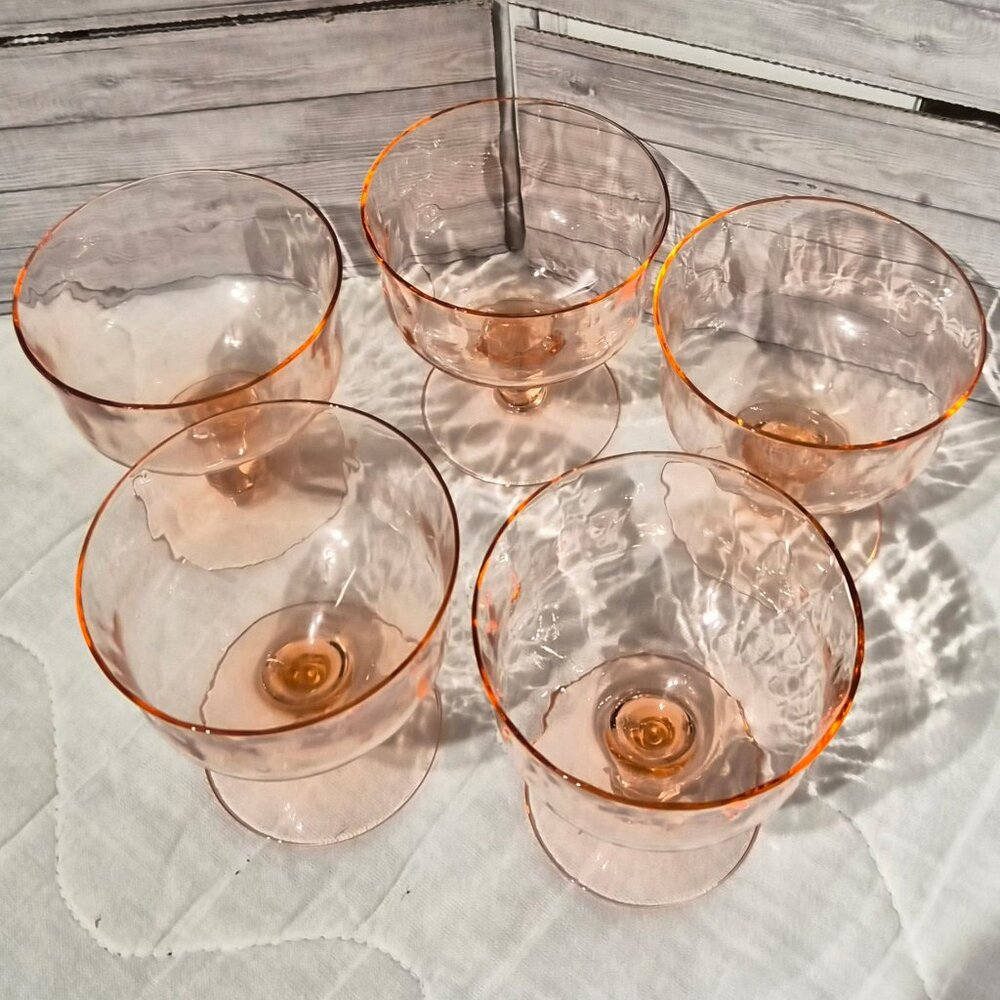 Antique Depression Glass Dessert Dishes